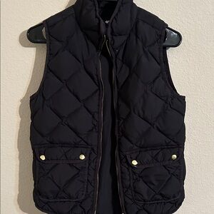 J. Crew Women's Dark Quilted Vest Winter Vacation Ski